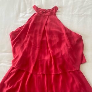 She + Sky Bright Pink Romper